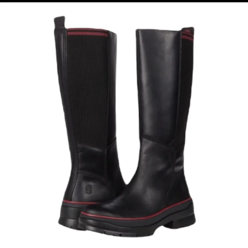 Timberland Black and Red Winter Boots - Picture 1 of 10